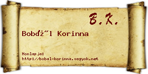 Bobál Korinna névjegykártya